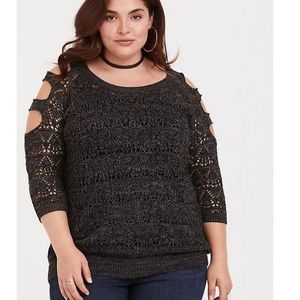 Torrid Grey Knit Sweater Top